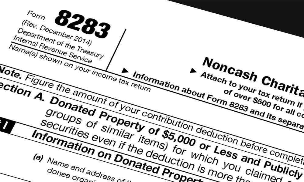 IRS Form 8283: Noncash Charitable Contributions